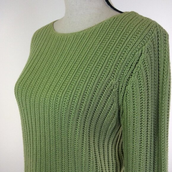 DEANE and White Womens Sweater Size Medium Green - Picture 9 of 12